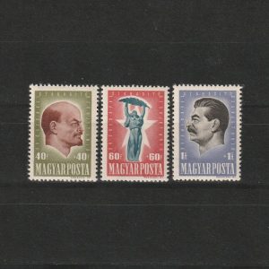 30 éves a Szovjetunió / 30 de ani ai Uniunii Sovietice LP1042-1044 Ungaria 1947 - Serie completă nestampilată