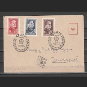 Sztálin 70 éves / Stalin 70 de ani Ungaria 1949 - Plic prima zi FDC circulat