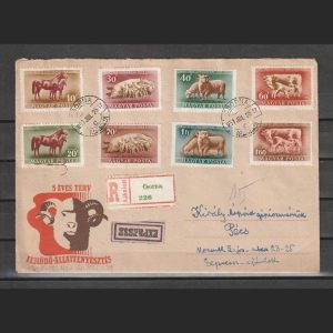 Fejlődő Állattenyésztés / Dezvoltarea Zootehniei Ungaria 1951 - Plic recomandat express circulat
