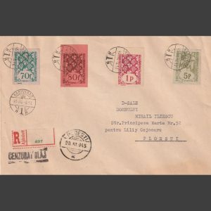 Emisiunea Oradea II 1945 - Scrisoare Recomandată Oradea - Ploiești