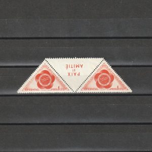 Pace și Prietenie - România 1957 - LP 434a - Pereche Tête-Bêche cu Vinietă - MNH